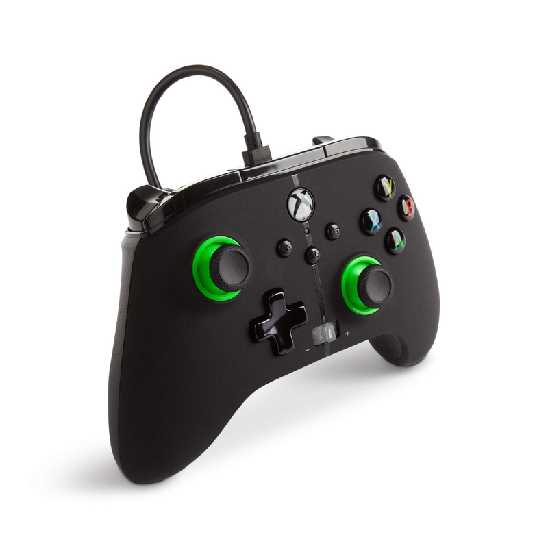 Control Alámbrico Hint Negro/Verde (Power A) Xbox Series X/S y One