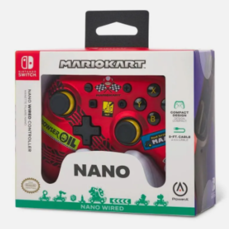 Control Alámbrico Nano Mario Kart (Power A) Nintendo Switch