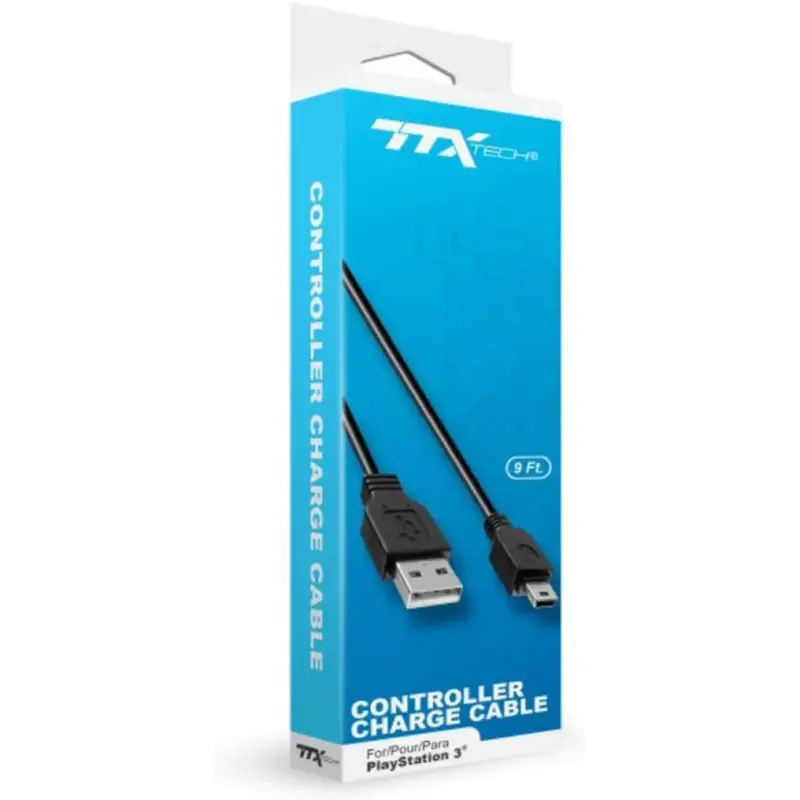 Controller Cable Single Pack 9Ft (Ttx Tech) Ps3