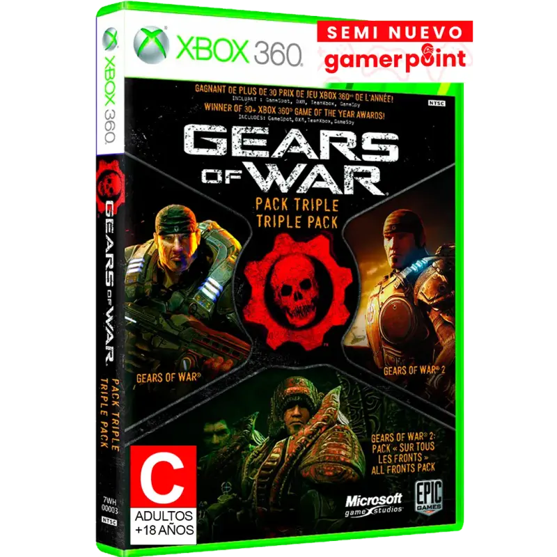 Gears Of War Pack Triple Xbox 360 Usado