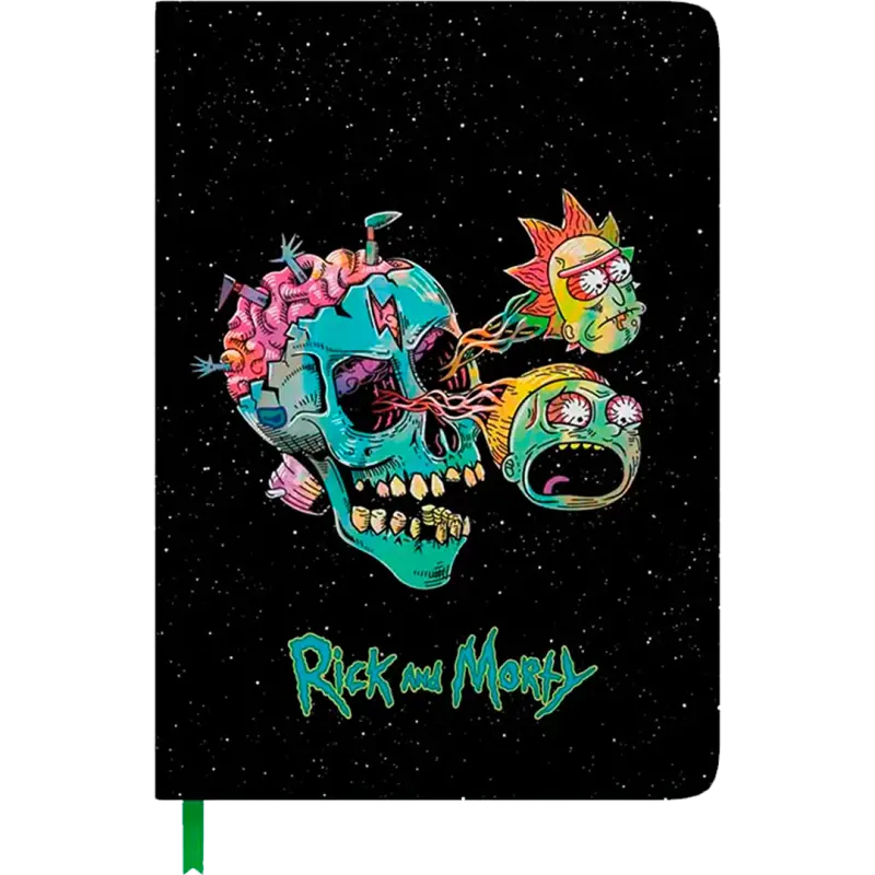 Libreta Rick Y Morty Space,  Incluye Poster Y Stickers