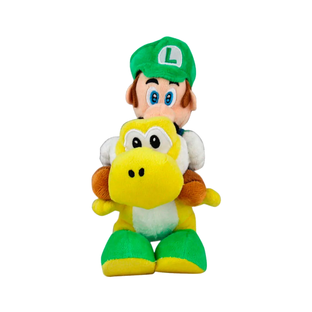 Little Buddy Nintendo Peluche: Super Mario - Luigi Riding Yoshi 8 Pulgadas