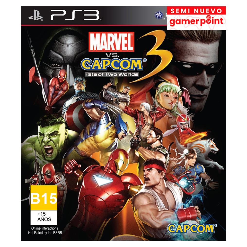Marvel vs capcom 3 Fate of two worlds PS3 usado