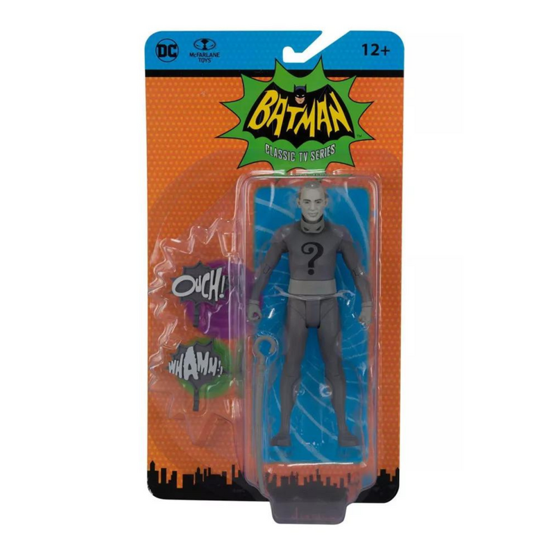 McFarlane DC Retro Figura de Accion: Batman 66 Classic TV Series - Acertijo Blanco y Negro 6 Pulgadas Exclusivo