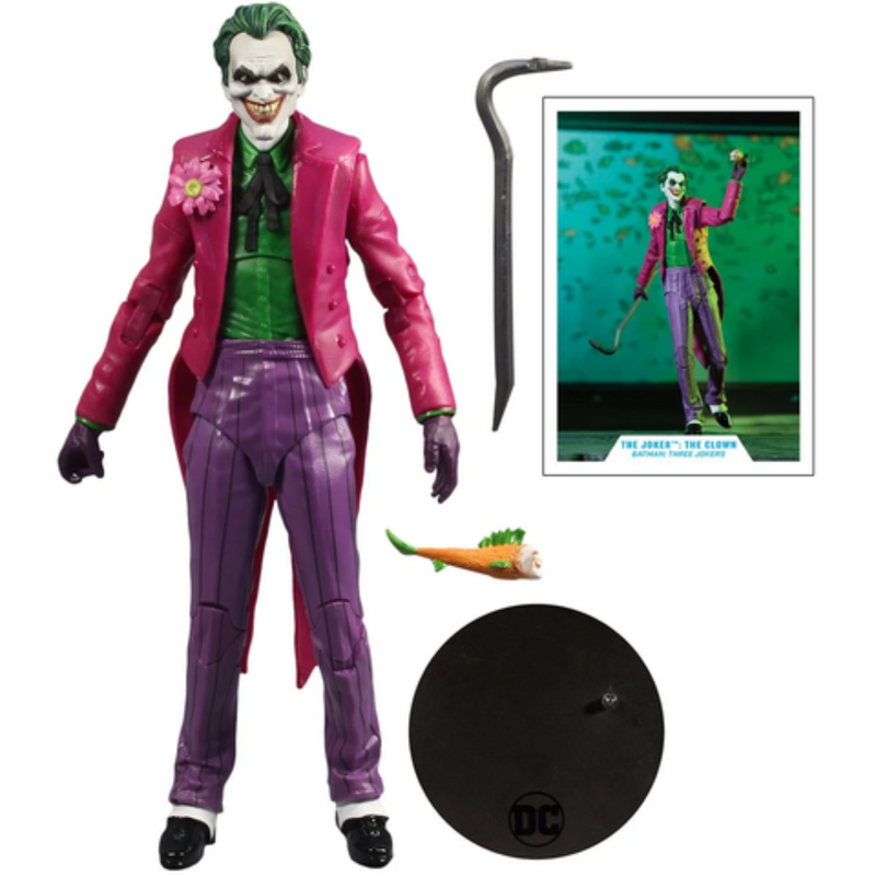 McFarlane Figura de Accion: Batman Three Joker - Joker El Payaso 7 Pulgadas