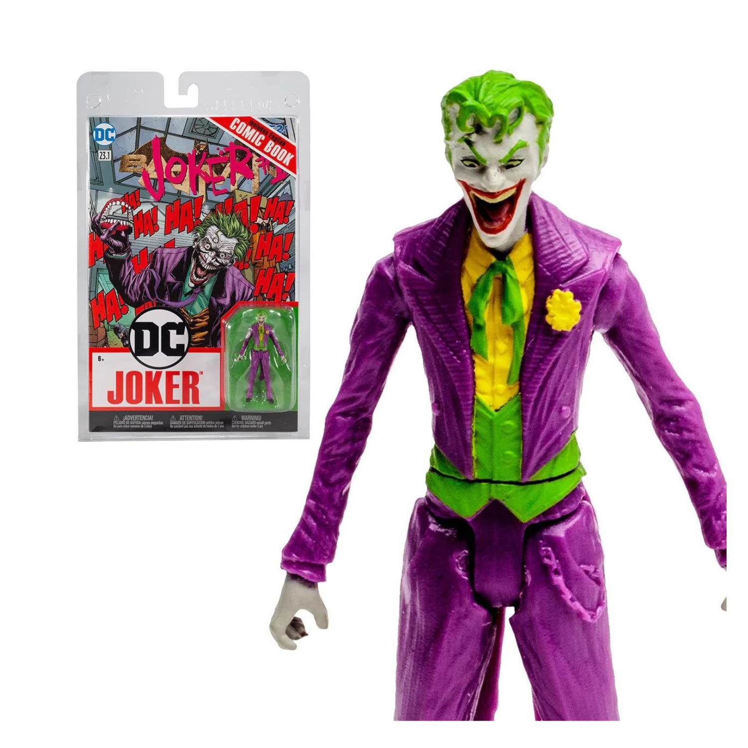McFarlane Dc Direct Page Punchers: Joker Rebirth Num 1 - Joker Figura de 3 Pulgadas con Comic