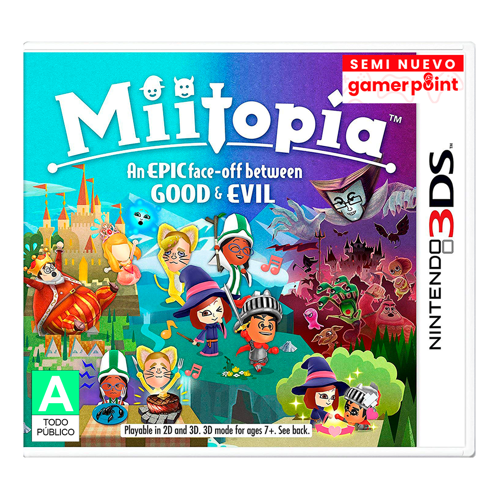 Miitopia An epic Face Off Between Good And Evil 3ds usado
