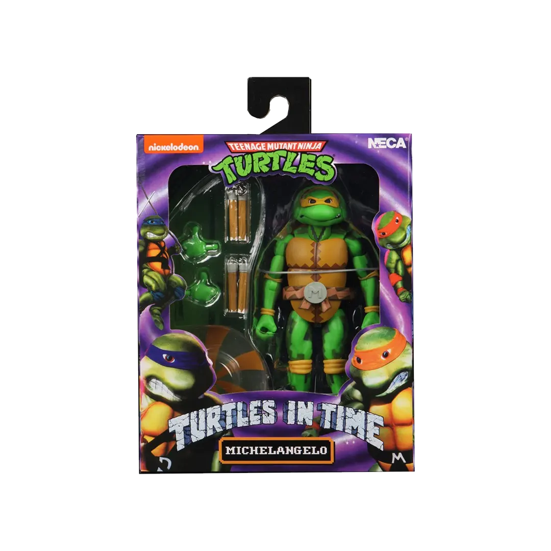 NECA Figura de Accion: TMNT Tortugas Ninja en el Tiempo - Mike de 7 Pulgadas