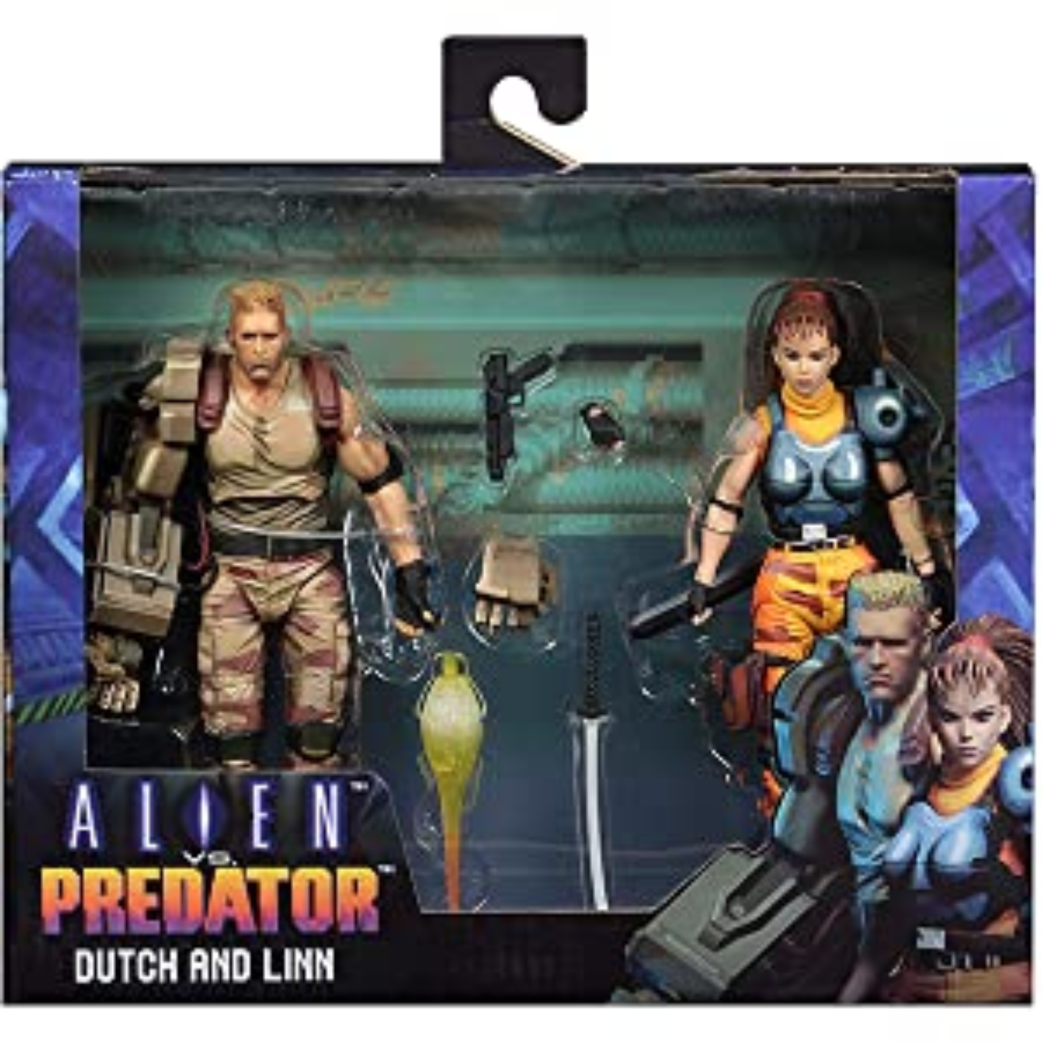 Neca Collectibles: Alien Vs Predator - 7" Scale Fig - Dutch & Lin Arcade 2 Pack