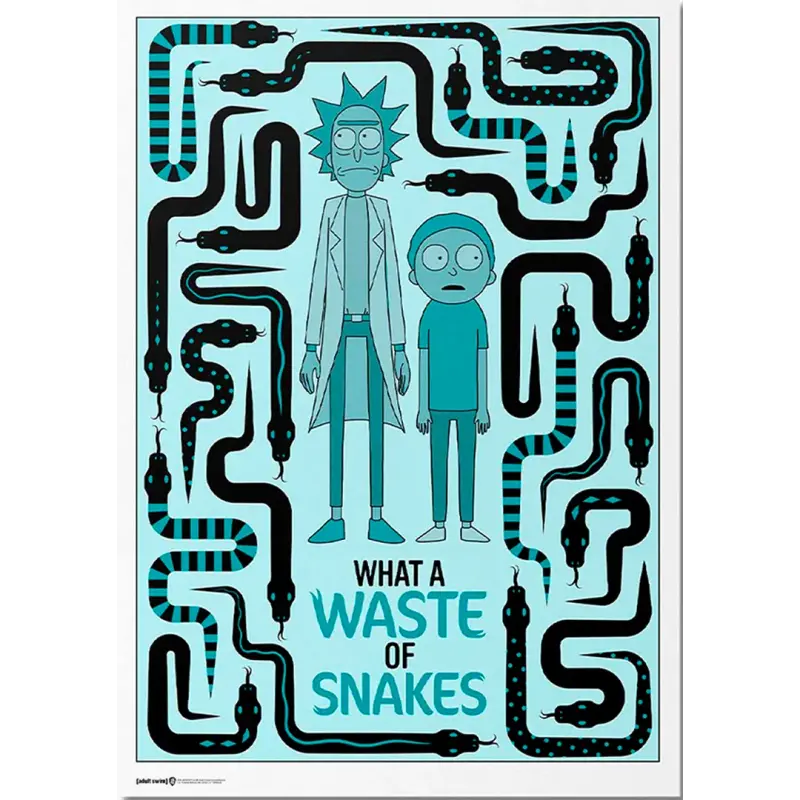 Poster Exclusivo (Piezas Limitadas) Rick & Morty:- Snakes