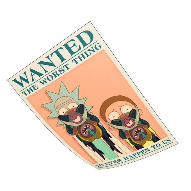 Poster Exclusivo (Piezas Limitadas) Rick & Morty: - Wanted