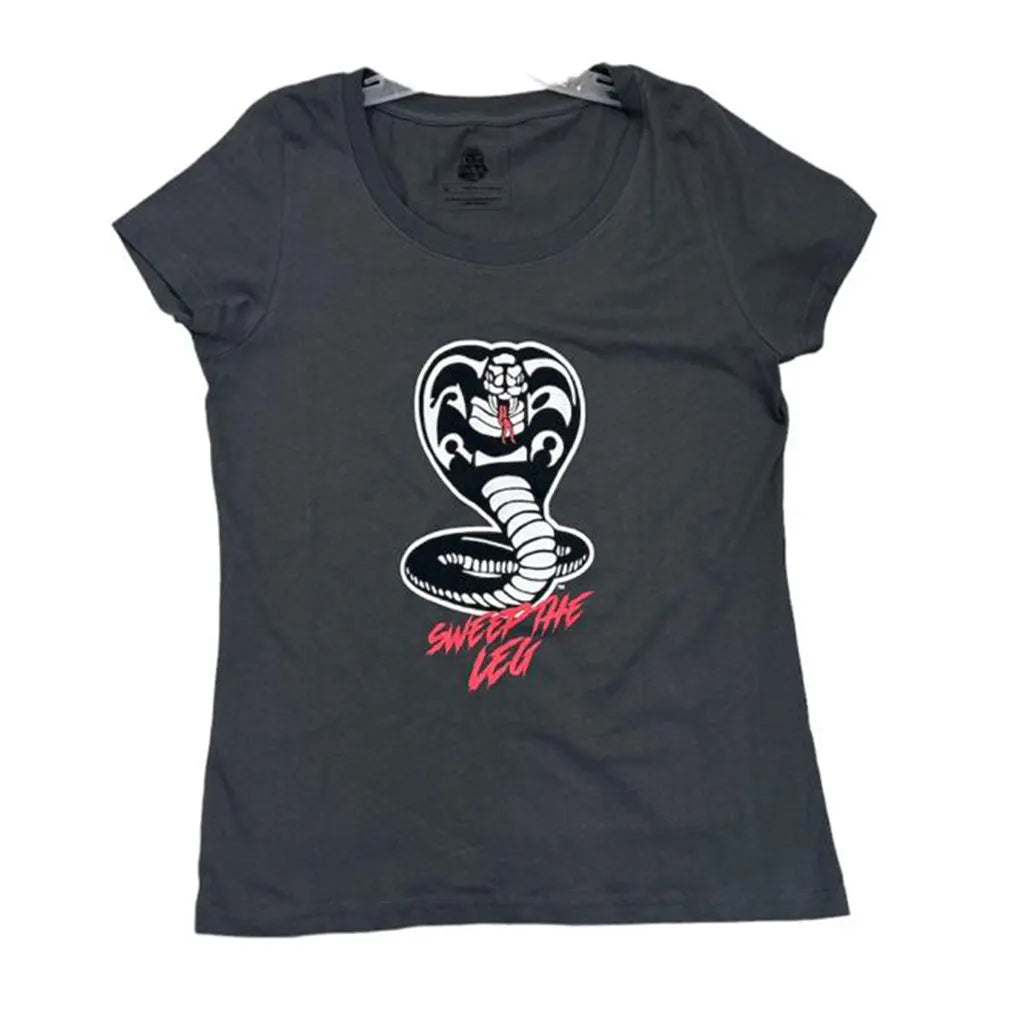 Playera Dama Cobra Kai Sweep The Leg Gris G