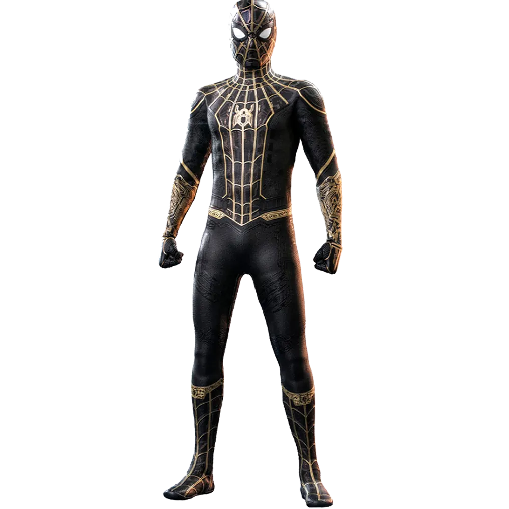 Hot Toys Collectibles Marvel: Spider-Man No Way Home - Spider-Man Black & Gold Suit 1:6 Scale Figure